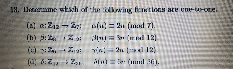 Solved 13 Determine Which Of The Following Functions Are Chegg Com