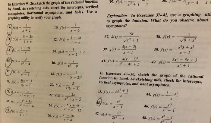 Solved In Exercises 9 26 Sketch The Graph Of The Rationa