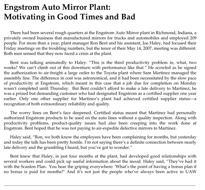 engstrom auto mirror plant case analysis