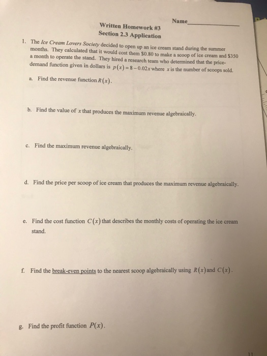 Math 112 written homework answers picture