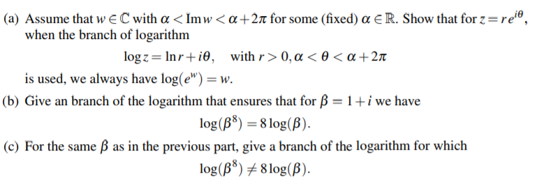 Solved A Assume That W E C With A Im W A 2p For So Chegg Com