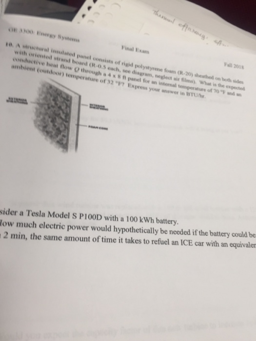 Final E 1 Consider A Tesla Model S P100d With A 1