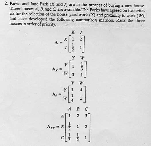 Solved Kevin And June Park K And J Are In The Process O Chegg Com