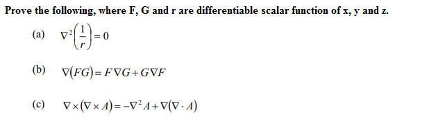 Solved Prove The Following Where F G And R Are Differen Chegg Com