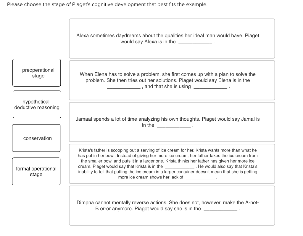 preoperational reasoning