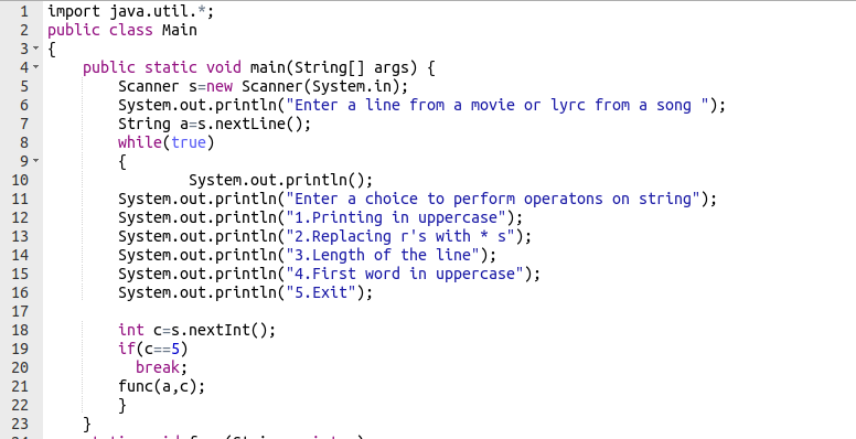Solved String Switch Create Java Program Asks User Line Movie Lyric Song Something Similar Give U Q