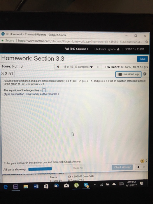 Solved Assume That Functions F And G Are Differentiable W Chegg Com