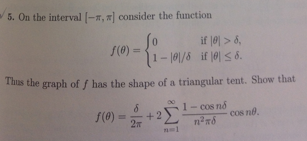 Solved This Question Is From P 59 5 Of Fourier Analysis Chegg Com