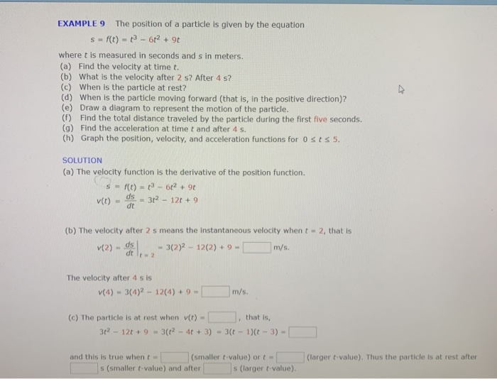Solved The Position Of A Particle Is Given By The Equatio Chegg Com