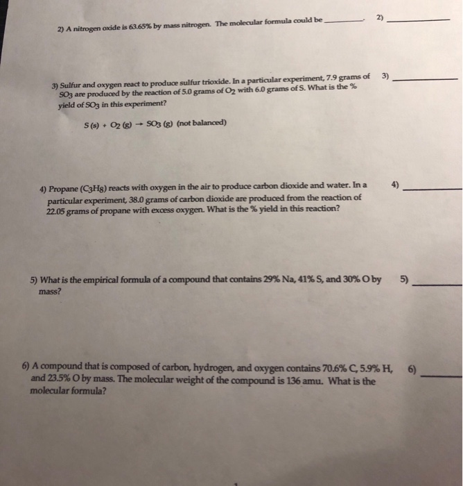 Solved 2 2 A Nitrogen Oxide Is 6365 By Mass Nitrogen