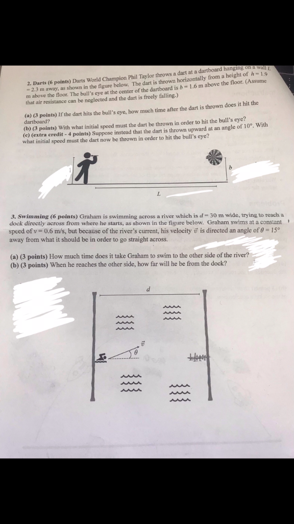 Solved 3 M Away As Shown In The Figure Below The Dart I