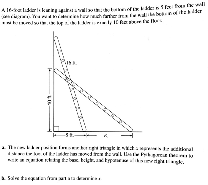 A Foot Ladder Is Leaning Against A Wall So That The Chegg 