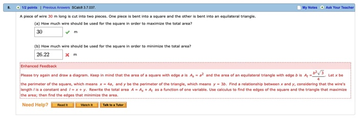 Answered: A piece of wire 8 m long is cut into…