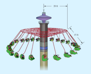 Solved The Swings Of An Amusement Park Ride Form An Angle