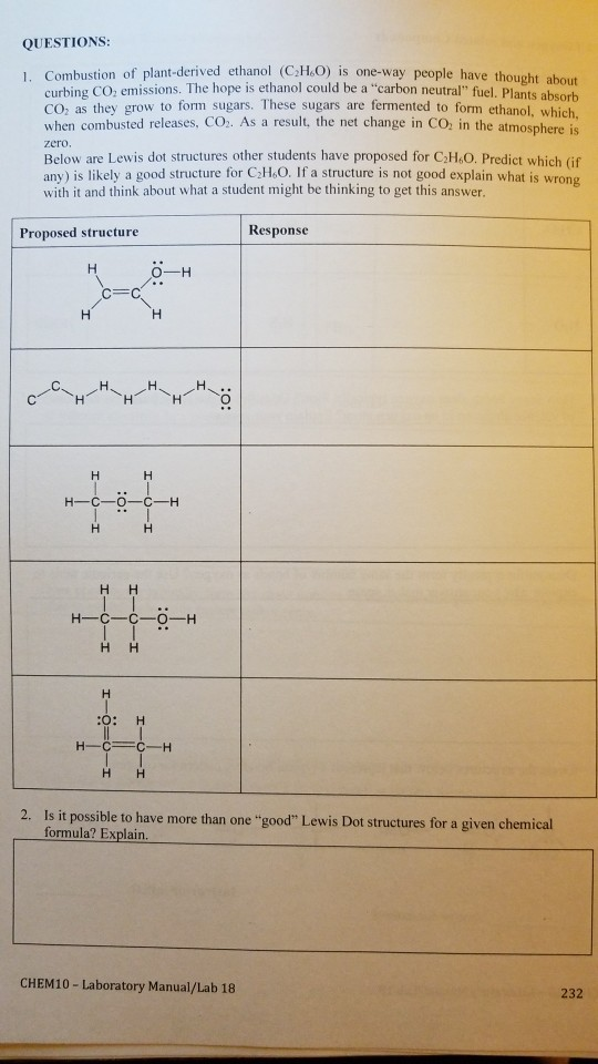 ... 1. Ethanol Plant-derived Solved: Combustion Of QUESTIONS: