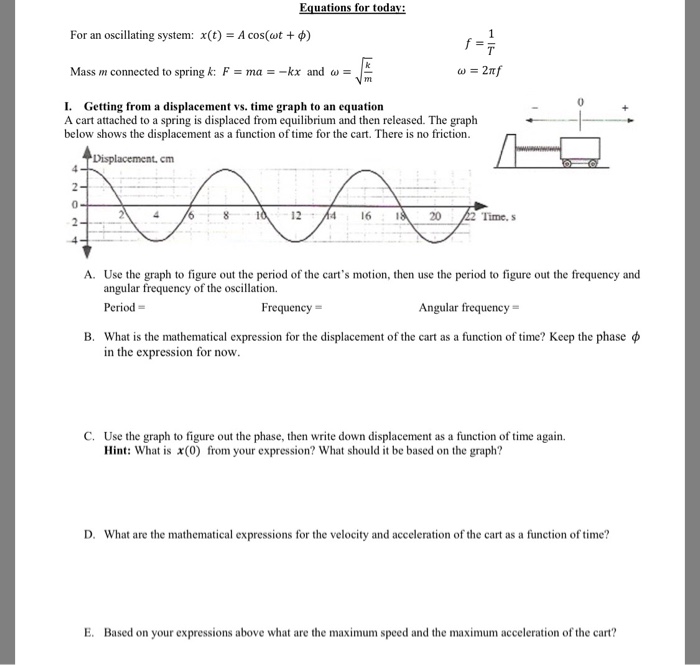 Solved Uations For Toda For An Oscillating System X T A Chegg Com