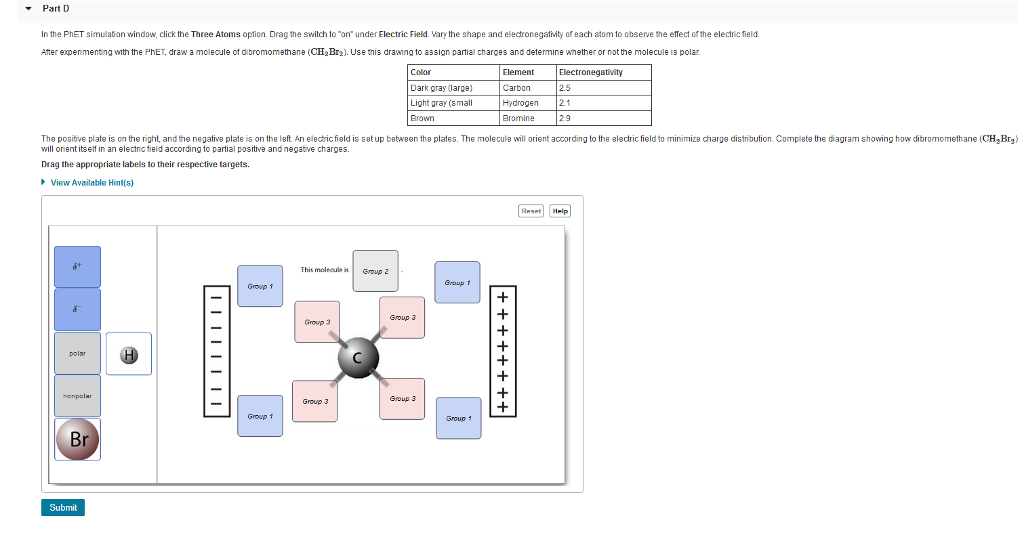 Solved Part B Using The Given Table Of Electronegativity