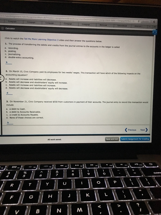 Solved The process of transferring the debits and credits | Chegg.com