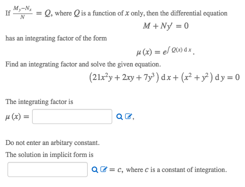 My N Q Where Qis A Function Of X Only Then The Chegg Com