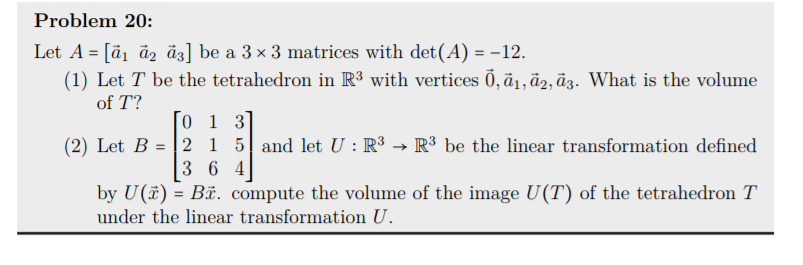 Solved Problem Let A A Be A 3 3 Matrices Chegg Com