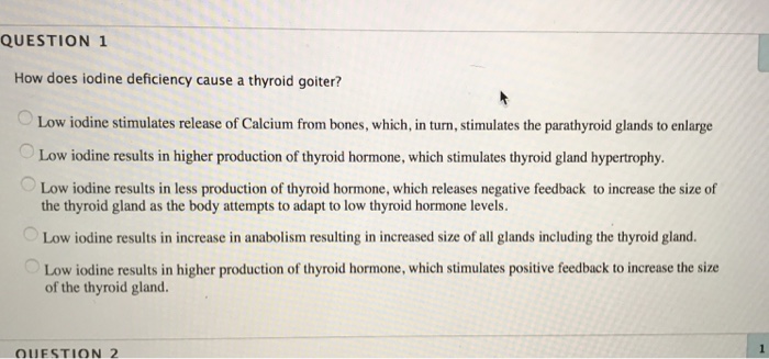 low iodine levels