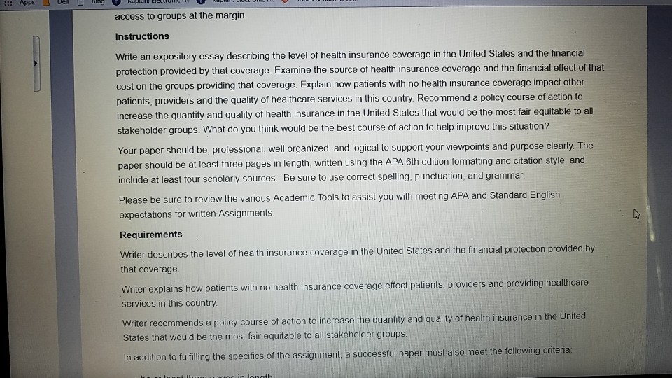 health insurance essay