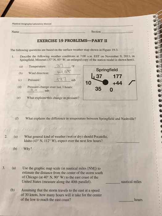 Solved: Physical Geography Laboratory Manual Name Section ...