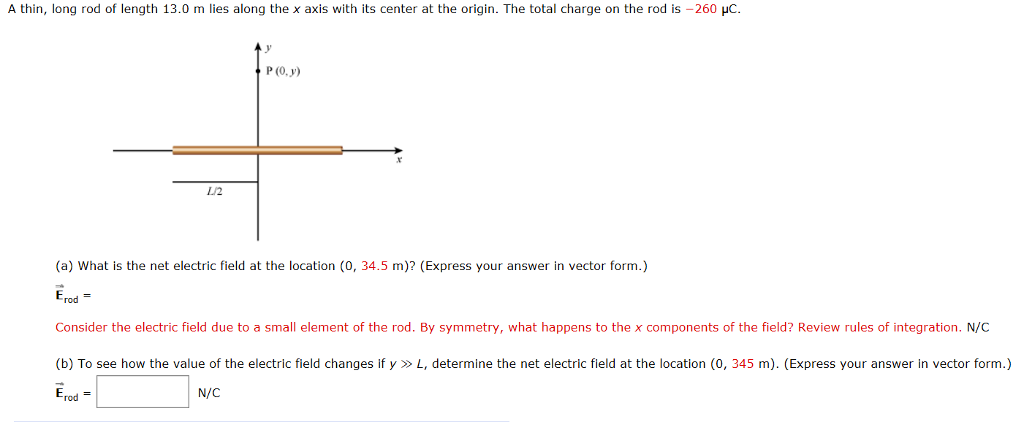 Solved: A Thin, Long Rod Of Length 13.0 M Lies Along The X... | Chegg.com