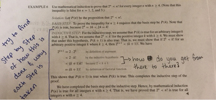 Use Mathematical Induction To Prove That 2 N Lt N Chegg Com