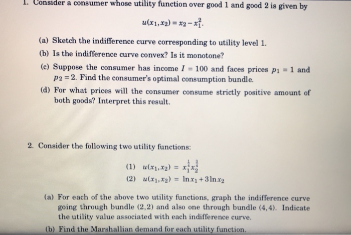 Solved 1) Consuming a good generates * a) Bad b) Utility c)