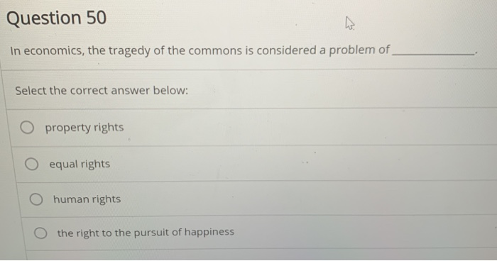 the tragedy of the commons answers