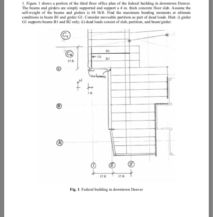 Solved 1 Figure 1 Shows A Portion Of The Third Floor Off