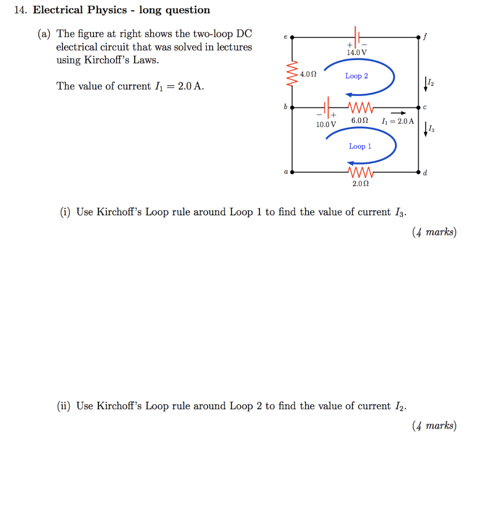 14 Electrical Physics Long Question A The Figure Chegg Com