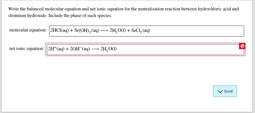 Solved Write the balanced molecular equation and net ionic | Chegg.com