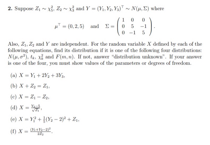 Solved 2 Suppose Z1 X Z2 X And Y Yi G Y T N Chegg Com