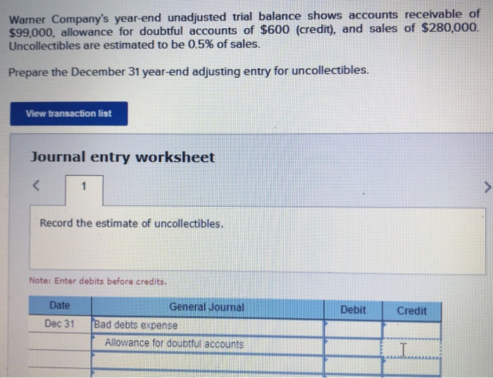 solved warner company s year end unadjusted trial balance chegg com sheet format in gujarati language expanded audit report