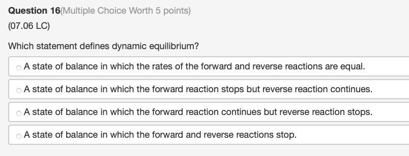 Solved Question 16(Multiple Choice Worth 5 Points) (07.06