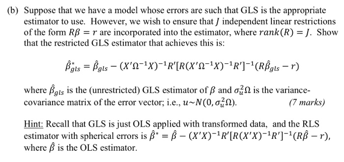 Solved B Suppose That We Have A Model Whose Errors Are Chegg Com