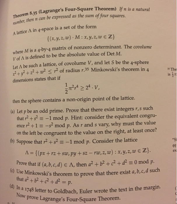 What's so interesting about squared numbers? Lagrange's Four Square Theorem  