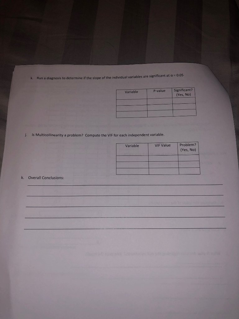Solved K R S To Determine If The Slope Of The Individual