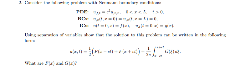 Solved 2 Consider The Following Problem With Neumann Bou Chegg Com