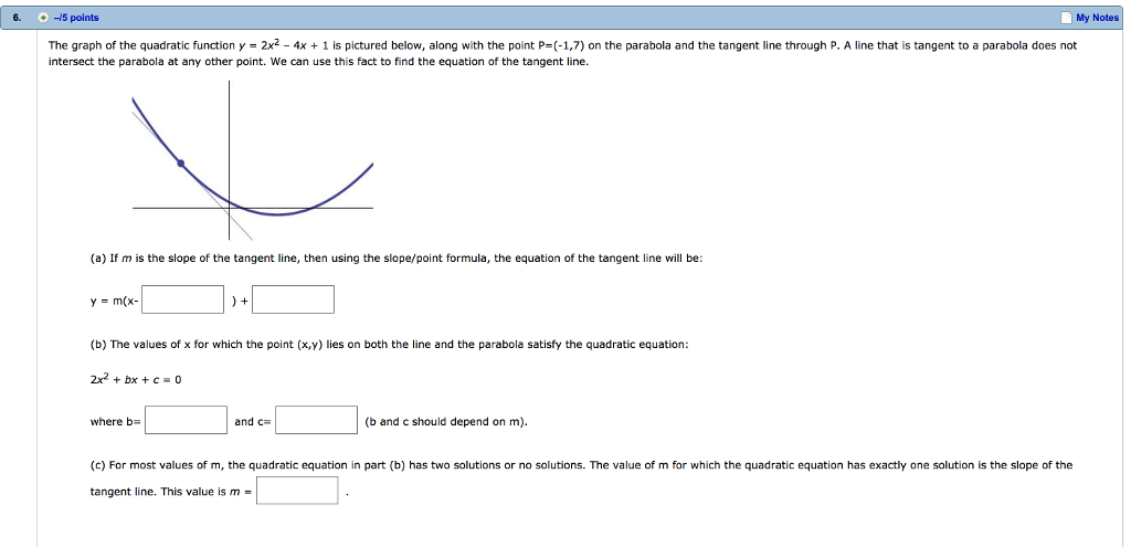 Solved 15 Points My Notes The Graph Of The Quadratic Fun Chegg Com