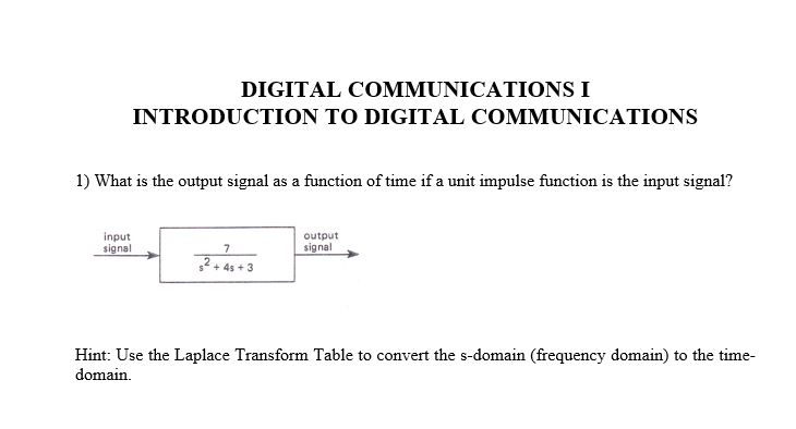 Solved Digital Communications I Introduction To Digital Chegg Com