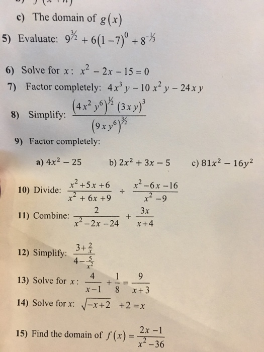 Solved Evaluate 9 3 2 6 1 7 0 8 1 3 Solve For X Chegg Com