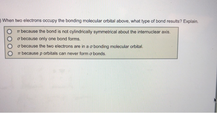 Consider Two 2p Orbitals One On Each Of Two Chegg 