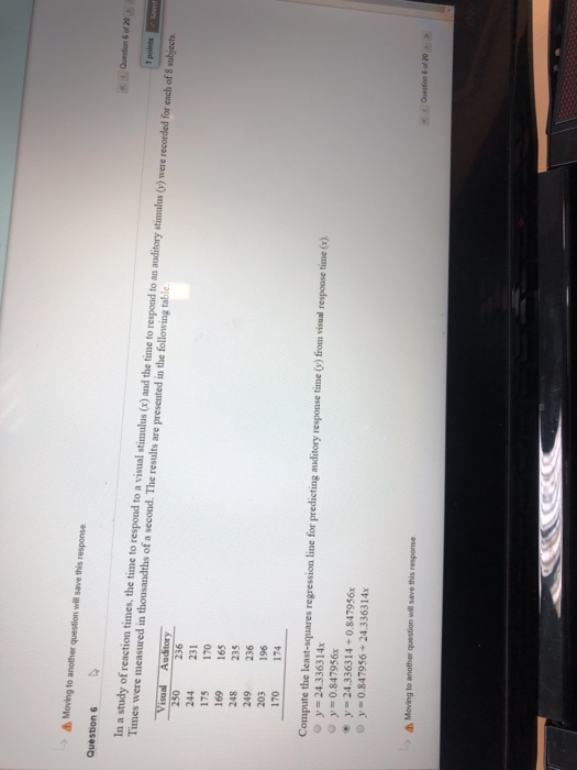 Solved: Question 6 In A Study Of Reaction Times, The Time ... Solved: Question 6 In A Study Of Reaction Times, The Time ...