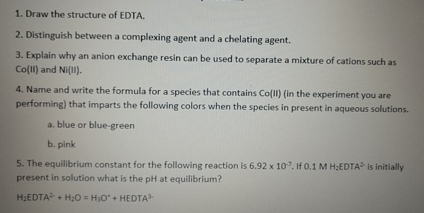 Solved (a) Draw one structure of [Ni(EDTA)]2- and a | Chegg.com