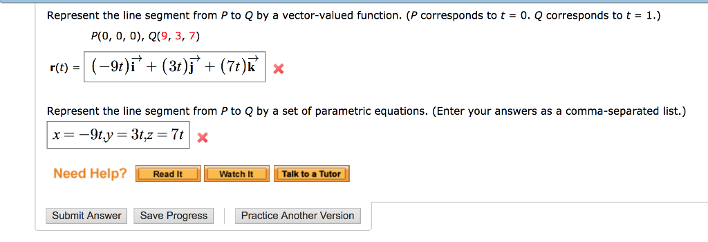 Solved Represent The Line Segment From P To Q By A Vector Chegg Com