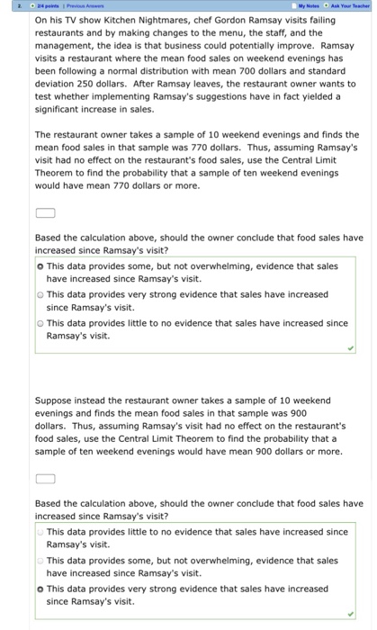 Solved My Notes Ask Ye On His Tv Show Kitchen Nightmares