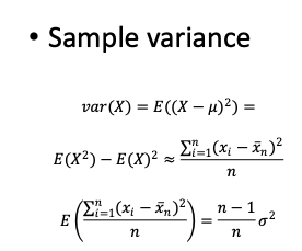 Solved Sample Variance Var X Ex 2 21 N 2 Show The Last Chegg Com